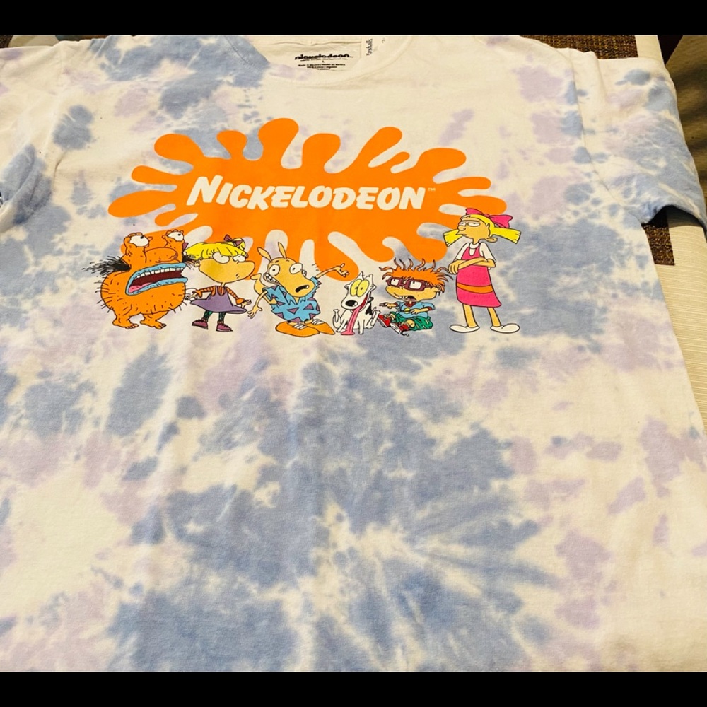 NWT Nickelodeon Short Sleeve Tie Dye T-Shirt Size L